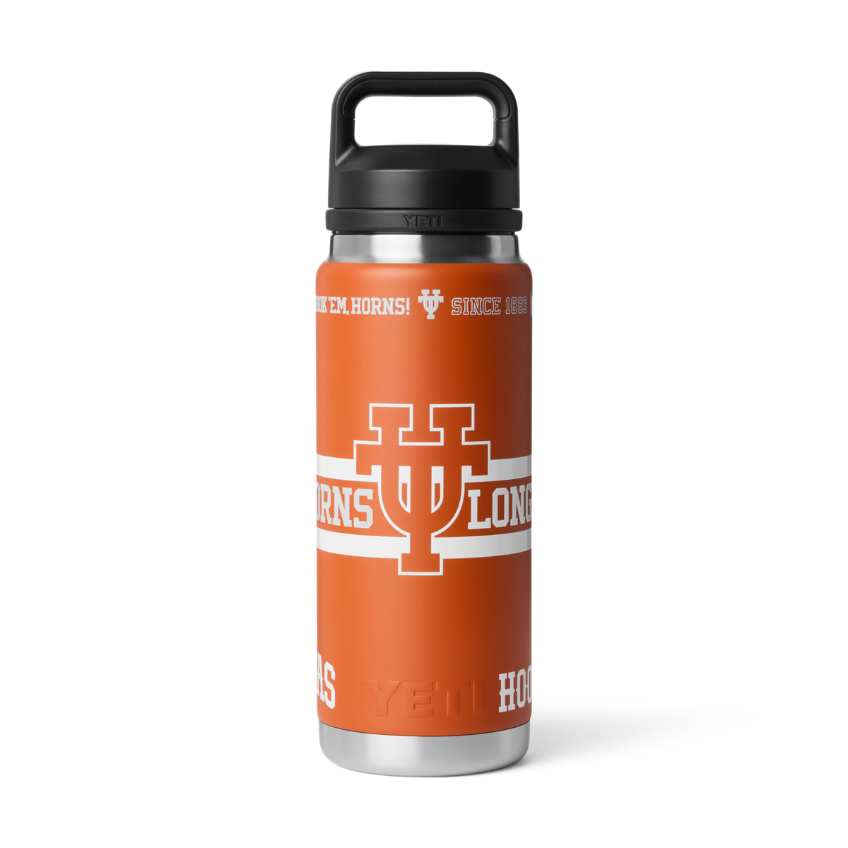YETI x Collegiate Fandom Collection Hook ’Em 26 oz Rambler® Water Bottle  WITH CHUG CAP