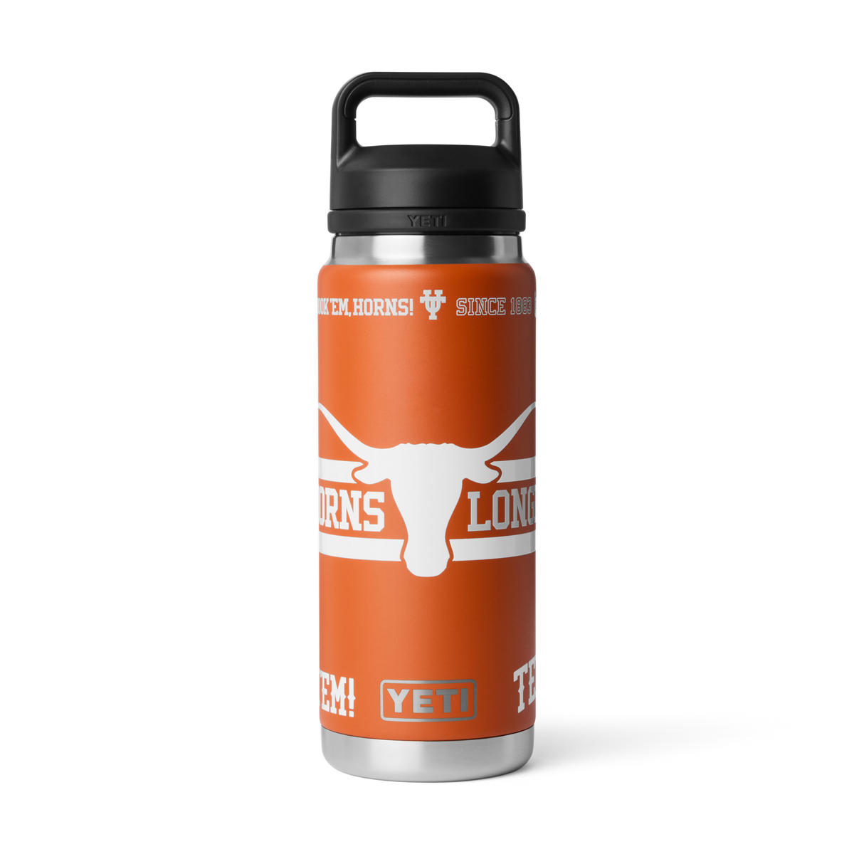 YETI x Collegiate Fandom Collection Hook ’Em 26 oz Rambler® Water Bottle  WITH CHUG CAP